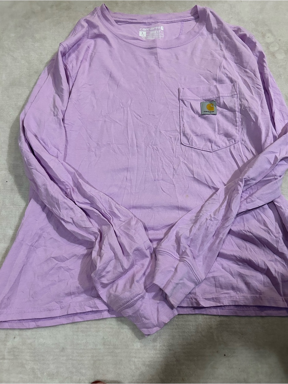Carhartt Lavender Long-Sleeve Pocket Tee - Light Purple